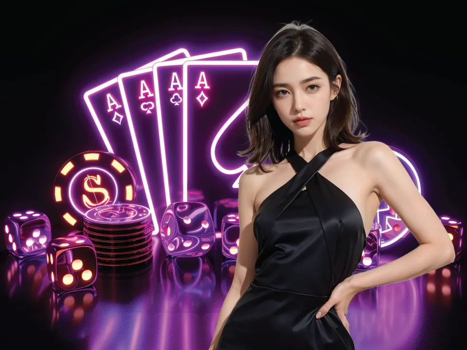 สตูดิโอดีลเลอร์สดพร้อมแสงนีออน